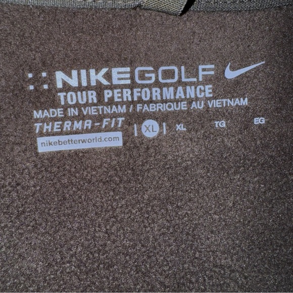 NWT Nike Golf Tour Brown Performance 1/4 Zip Lightweight Pullover Jacket Size XL - Picture 6 of 11